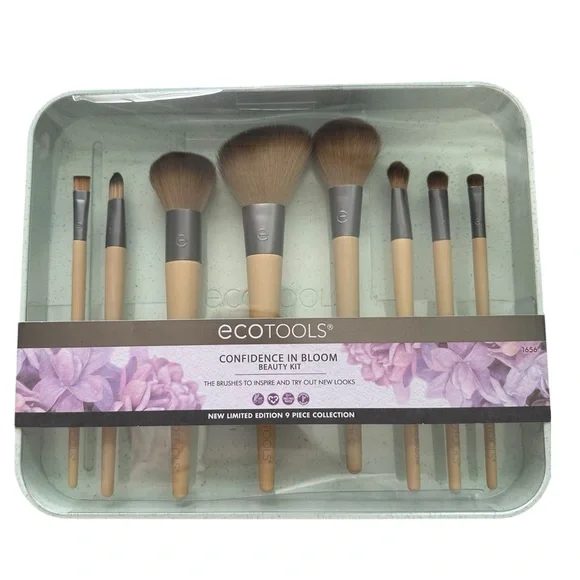 EcoTools Confidence In Bloom Makeup Brushes Kit 9 Pieces Beauty Kit - Picture 1 of 3